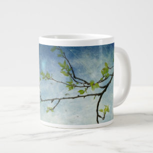 Caneca De Café Grande Ramificação de Árvore sobre Céu Texturizado