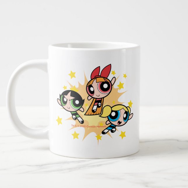 Caneca De Café Grande Raparigas Powerpuff Salvem O Dia (Esquerda)