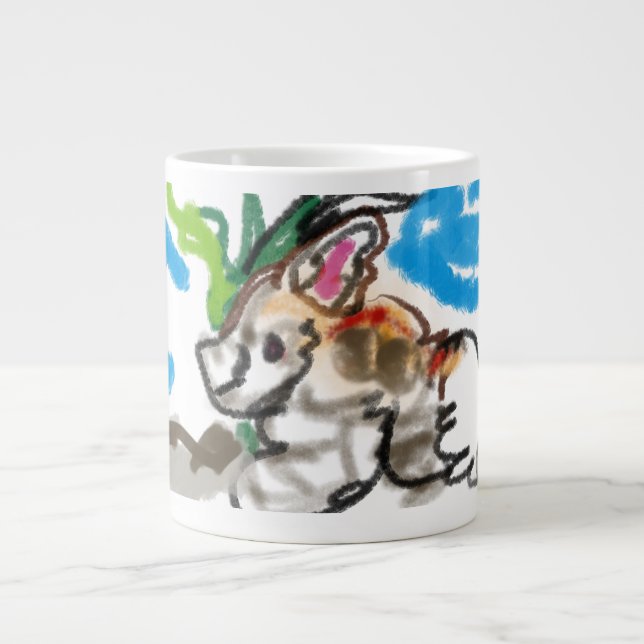 Caneca De Café Grande Raposa Fennec fox (Frente)