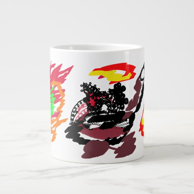 Caneca De Café Grande Raposa selvagem de outono (Frente)