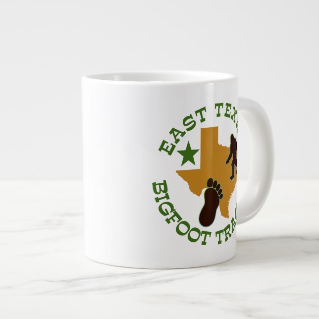 Caneca De Café Grande Rastreador de Pé Grande do Texas (Frente Esquerda)