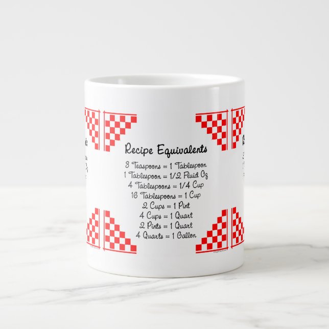 Caneca De Café Grande Receber equivalentes - cheques vermelhos (Frente)