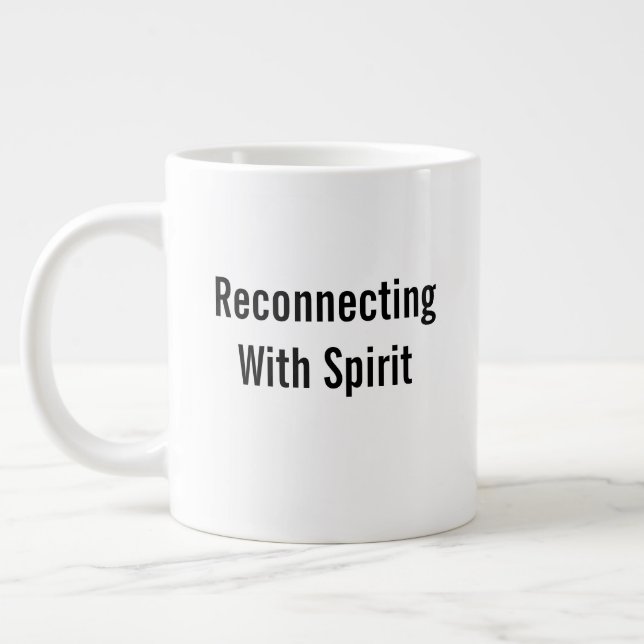 Caneca De Café Grande Reconectando Com o Espírito (Esquerda)
