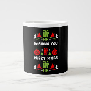 Caneca De Café Grande Recursos Humanos Papais noeis Feios Presentes Xmas