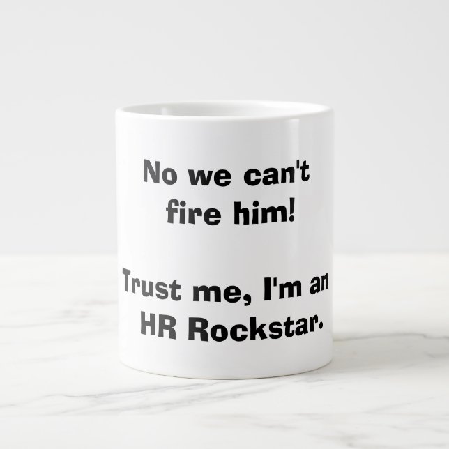Caneca De Café Grande Recursos Humanos Rockstar Mug (Frente)