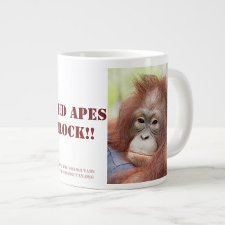 Caneca De Café Grande Red Apes Rock - Doutor Ann Orangutan