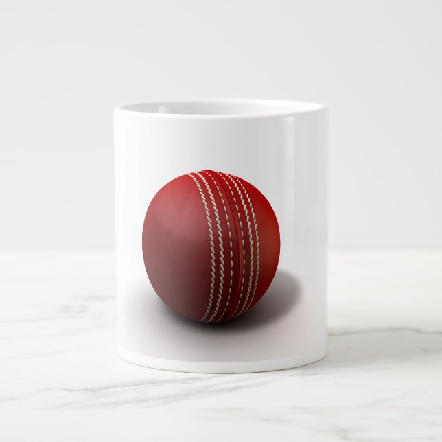 Caneca De Café Grande Red Cricket Ball (Frente)
