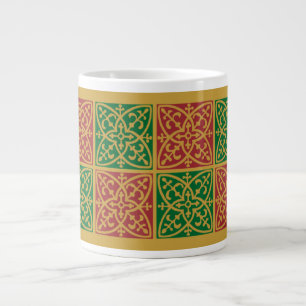 Caneca De Café Grande Red Green Holiday Gumbo Mug