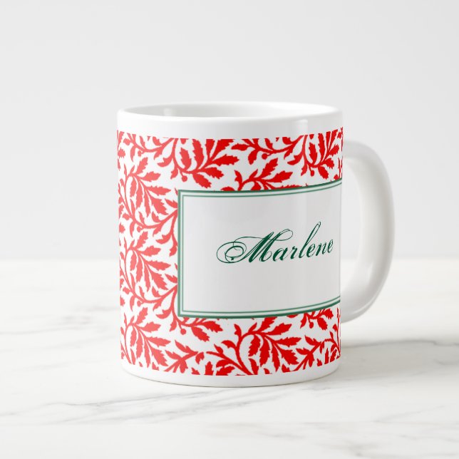 Caneca De Café Grande Red Ivy - Mug Personalizado (Frente Esquerda)