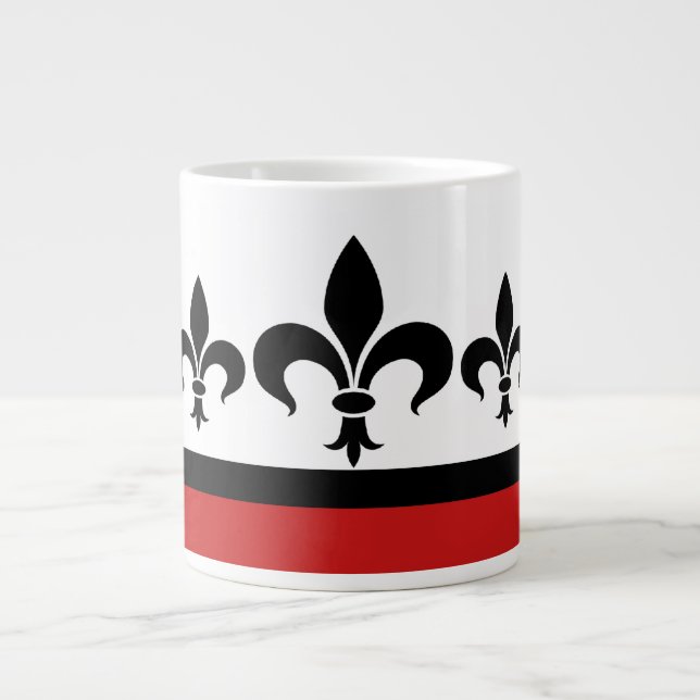 Caneca De Café Grande Red Swankur De Lis Jumbo Mug (Frente)