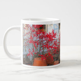 Caneca De Café Grande Red Winter Berries - Martha's Vineyard