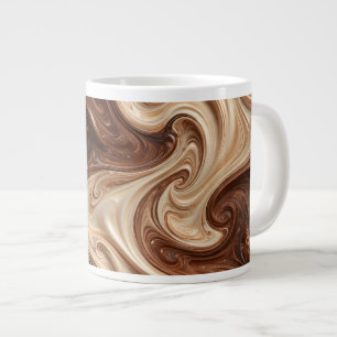 Caneca De Café Grande Redemoinho de Cappuccino de Chocolate Textura Rica