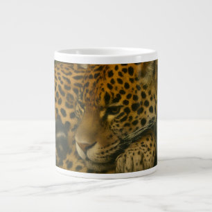 Caneca De Café Grande Reflexão sobre Jaguar - Impressão de Arte sobre Se