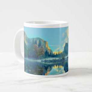 Caneca De Café Grande Reflexo de El Capitan e Três Irmãos