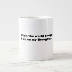 Caneca De Café Grande “Reflexões da Meia-Noite”