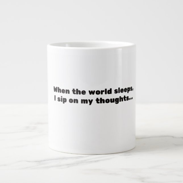 Caneca De Café Grande “Reflexões da Meia-Noite” (Frente)