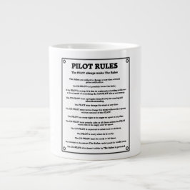 Caneca De Café Grande Regras do piloto Jumbo Mug