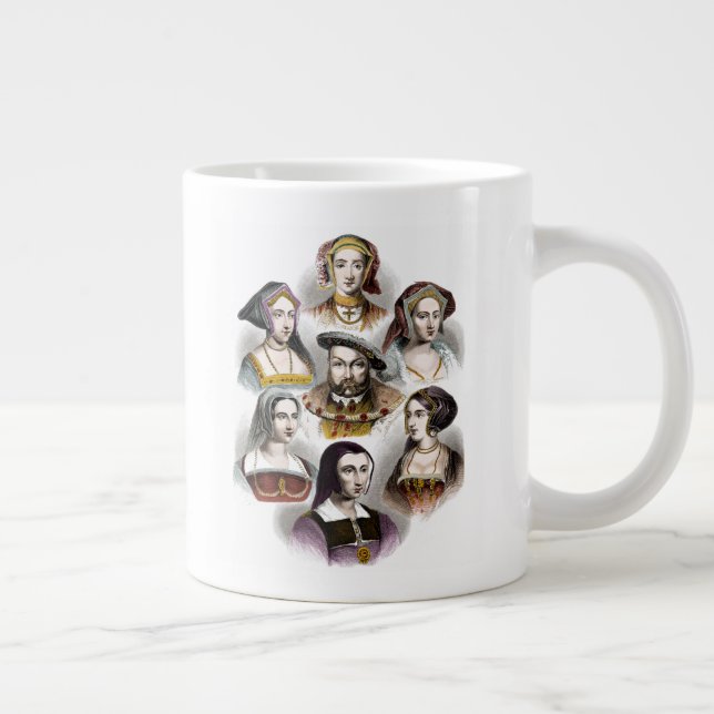 Caneca De Café Grande Rei Henrique VIII da Inglaterra| Suas Seis Esposas (Direita)