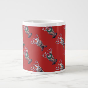 Caneca De Café Grande Reindeer Christmas