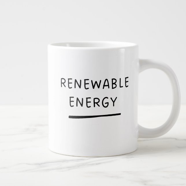 Caneca De Café Grande Renewable Energy – Funny Cute Eco-Friendly  Coffee (Direita)