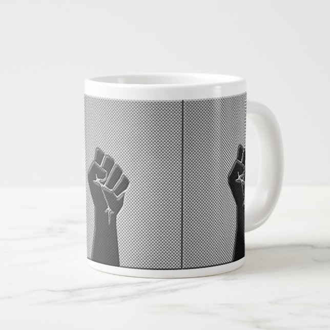 Caneca De Café Grande Resistência à Solidariedade no Estilo de Fibra de  (Frente Esquerda)