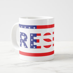 Caneca De Café Grande RESISTENTE  Bandeira dos Estados Unidos