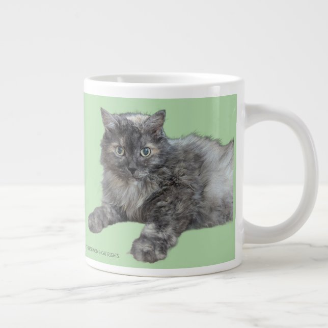 Caneca De Café Grande Respect Your Cat by RoseWrites  (Direita)