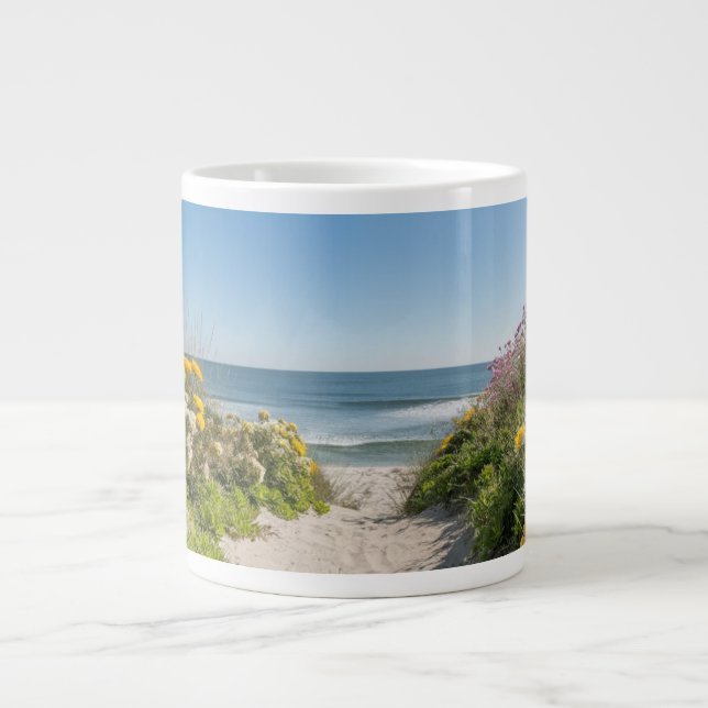 Caneca De Café Grande Respiração de Verão pela margem (Frente)