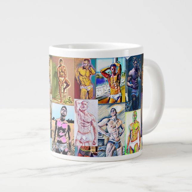 Caneca De Café Grande Resumos (Frente Esquerda)