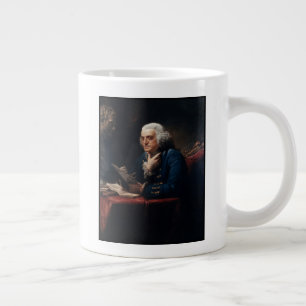 Caneca De Café Grande Retrato aproximado, Benjamin Franklin Pai Fundador