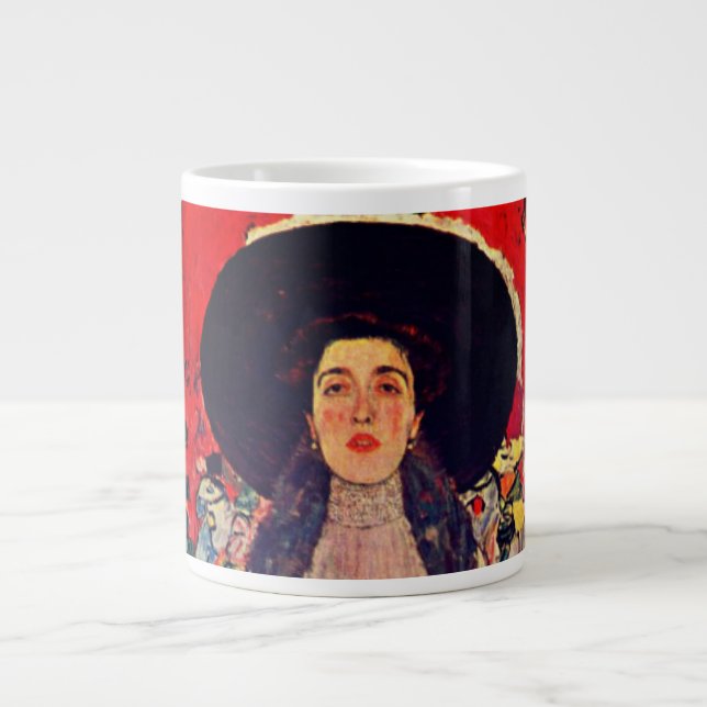 Caneca De Café Grande Retrato de Adele Bloch-Bauer II por Gustav Klimt (Frente)