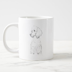 Caneca De Café Grande Retrato de animal de estimação de Poodle Padrão