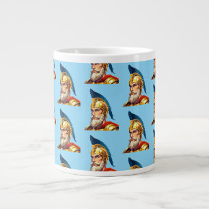 Caneca De Café Grande Retrato de guerreiro grego antigo