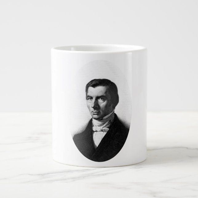 Caneca De Café Grande Retrato do Liberal Clássico Frederic Bastiat (Frente)