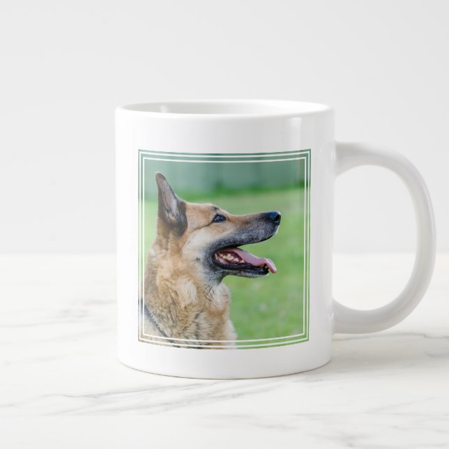 Caneca De Café Grande Retrato German shepherd (Direita)