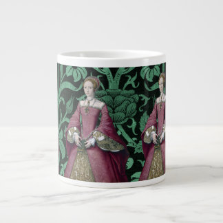 Caneca De Café Grande Retrato Princesa Elizabeth Tudor, Rainha