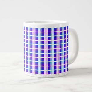 Caneca De Café Grande retro elétrico de striptease azul e roxa