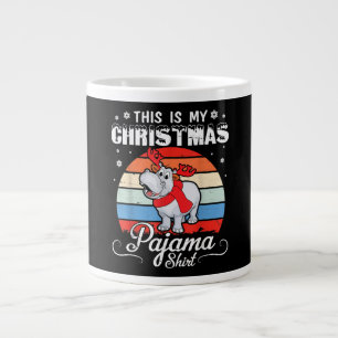 Caneca De Café Grande Retro Hippo Esta É A Minha Camisa De Natal