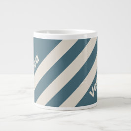 Caneca De Café Grande Retro Storm Three Stripes with Name