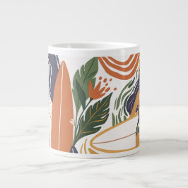 Caneca De Café Grande Retro Surf Club