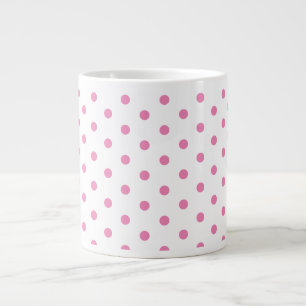 Caneca De Café Grande Retrospectiva de padrão Bolinhas branco e cor-de-