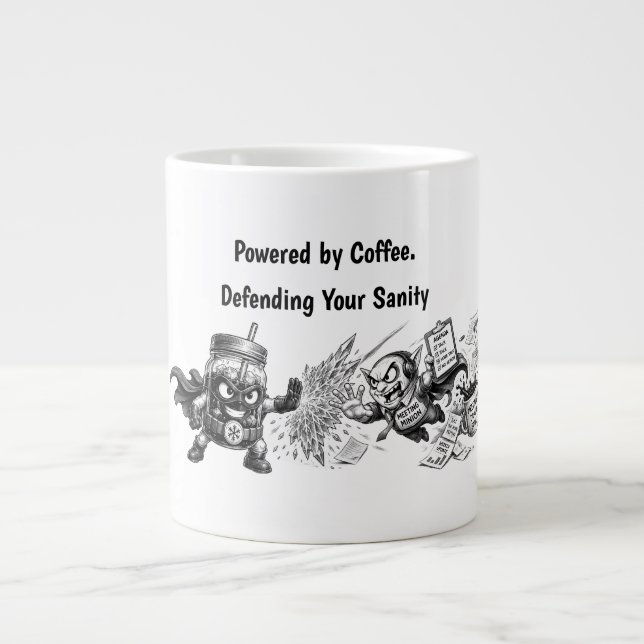 Caneca De Café Grande Reuniões Temem Isto  (Frente)