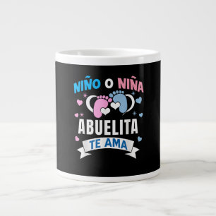 Caneca De Café Grande Revelação de Gênero em Espanhol