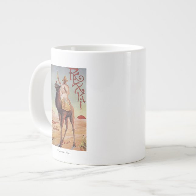 Caneca De Café Grande Rexki - Rei dos Líderes Antes Jantes (Frente Esquerda)