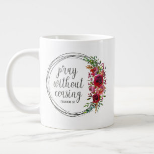 Caneca De Café Grande Rezar Sem Cessar