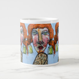 Caneca De Café Grande Rhinestone Girl