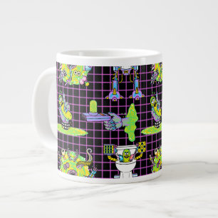 Caneca De Café Grande RICK E MORTY™  Padrão do Portal do Rick de sele