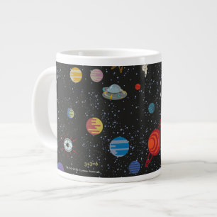 Caneca De Café Grande RICK E MORTY™  Padrão espacial