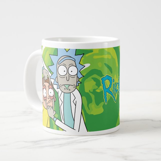 Caneca De Café Grande RICK E MORTY™| Veja Isso (Frente Esquerda)