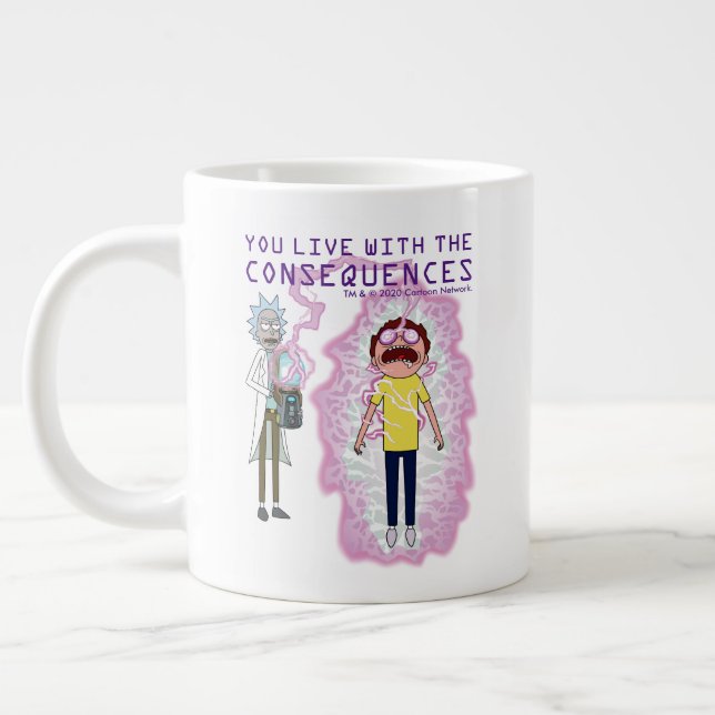 Caneca De Café Grande RICK E MORTY™| Vive Com As Consequências (Esquerda)